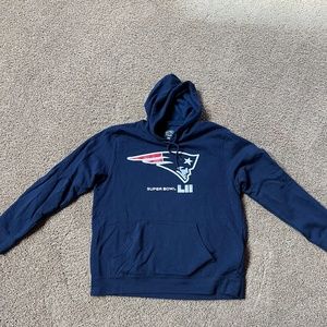 New England Patriots Super Bowl LII Sweatshirt Hoodie Sz Large